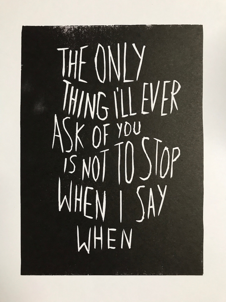 Foo Fighters 'everlong' Lyrics Art Linocut Print in - Etsy