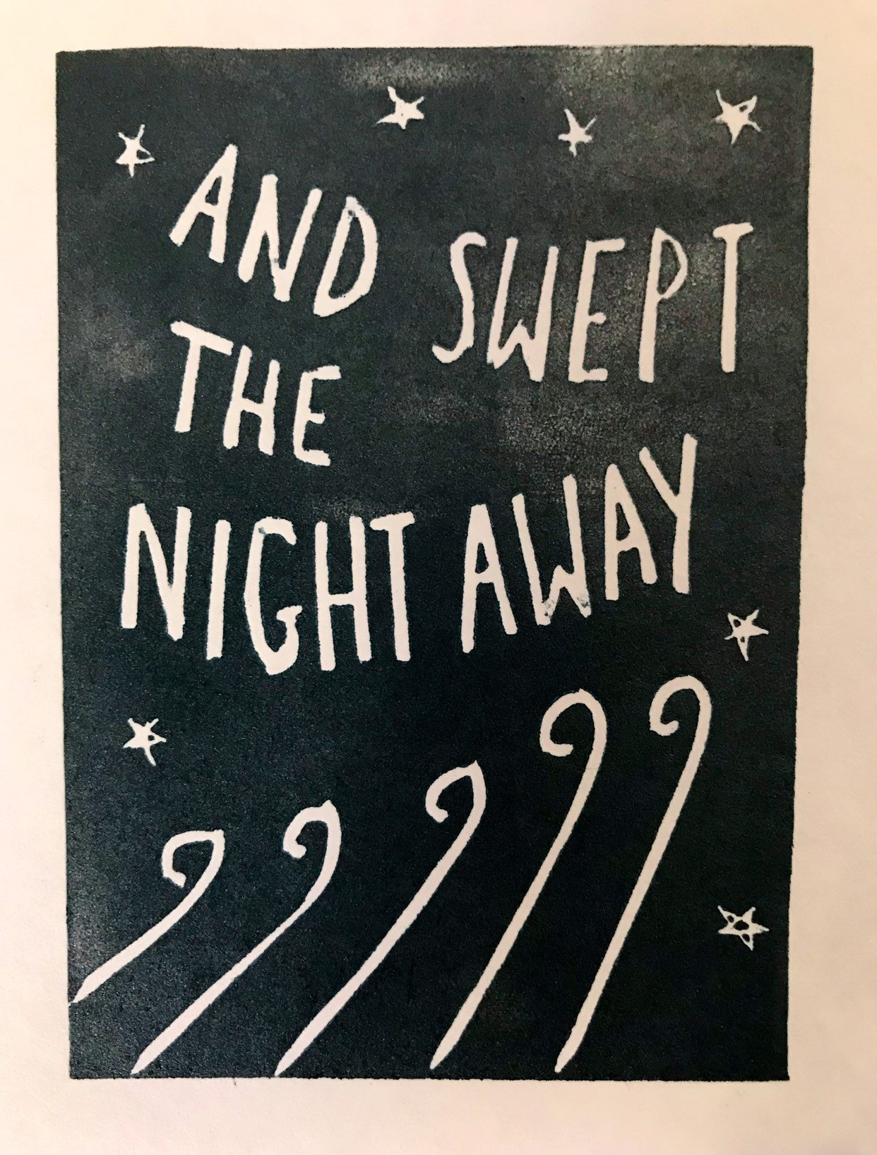 First Aid Kit I Found A Way Lyrics Inspired Linocut Two Etsy