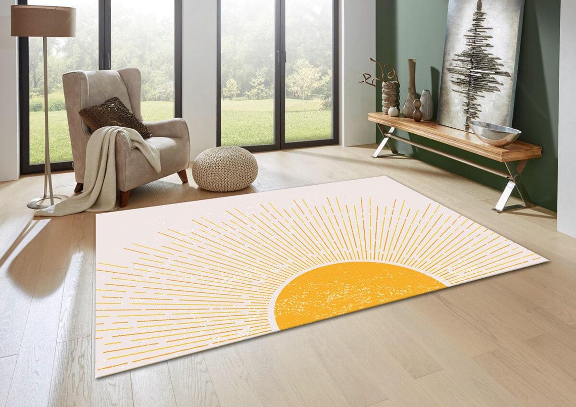 Sunlight Rug ,sun Theme Rug , Patterned Carpet , Art Rug , Area Rug ...
