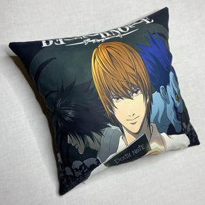 Anime Death Note Entworfenes dekoratives Dekokissen, einzigartiges Kissendekor für Heimdekoration, Anime-Kissen, lustiges Kissen, einzigartiges Geschenk für Zuhause