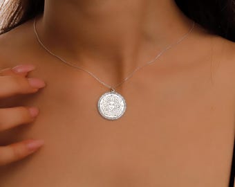 14K Gold Filled Medusa Necklace: Sterling Silver Gorgon Pendant