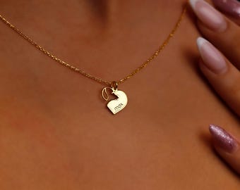 Personalized Paw Heart Necklace, Sterling Silver Pet Memorial