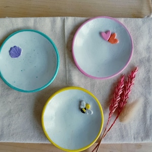Handmade Mini Trinket Dish: Bee, Double Hearts, Clam