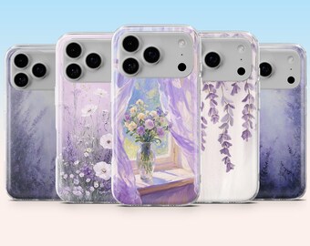 ラベンダーカラーの携帯ケース iPhone 17 16e 16 15 14 13 12 11