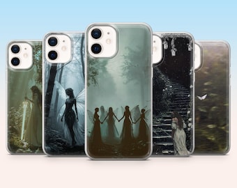 Dark Fairy Phone Case Whimsigoth Cover for iPhone 17, 17Pro, 16, 15, 14, 13, 12, Samsung S26, S25Fe, S24, S23, A56, A16, Pixel 10Pro, 9A, 9
