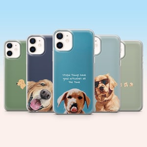 Golden Retriever Handyhülle Süßer Labrador Hund Cover für iPhone 17, 16, 15, 14, 13, 12, Samsung S25, S24, S23, S22, A16, A56, A54, Pixel 10Pro