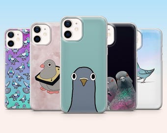Funny Bird Phone Case Cute Pigeon Cover for iPhone 17e, 17, 16, 15, 14, 13, 12, Samsung S26, S25, S24Fe, S23, A16, A56, Pixel 10Pro, 10A