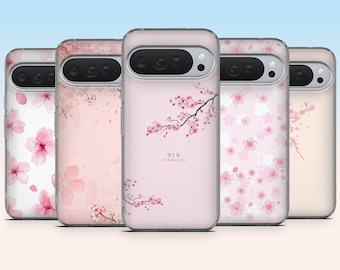 Sakura Phone Case Pink Flower Blossom Cover for Google Pixel 11, 10Pro, 9, 9Pro, 9A, 8A, 7, 6A, Samsung S26, S25Fe, S24, A17, iPhone 18Pro