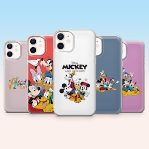 Custodia per telefono Mickey and Friends Disney Family Cover per iPhone 16, 15, 14, 13, 12, 11, Samsung S25, S24, S23, S22, A16, A56, A54, Pixel 9, 9A