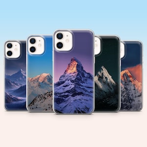 Funda para teléfono con diseño de montañas y hermosos paisajes para iPhone 17, 16, 15, 14, 13, 12, Samsung S25, S24, S23, S22, A16, A56, A54, Pixel 10Pro, 9A
