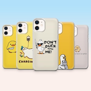 Yellow Duck Phone Case Funny Goose Cover for iPhone 17Pro, 16, 15, 14, 13, 12, Samsung S25, S24, S23, S22, A16, A56, A54, Pixel 10, 9Pro, 8A