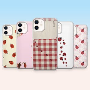 Ladybug Phone Case Cute Insect Cover for iPhone 16, 15, 14, 13, 12, 11, Samsung S25, S24Fe, S23, S22, A16, A56, A54, Pixel 9, 9Pro, 8A, 7A