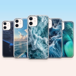 Blue Waves Phone Case Coastal Ocean Cover for iPhone 17, 16, 15, 14, 13, 12, Samsung S25, S24Fe, S23, S22, A16, A56, A54, Pixel 10, 10Pro, 9