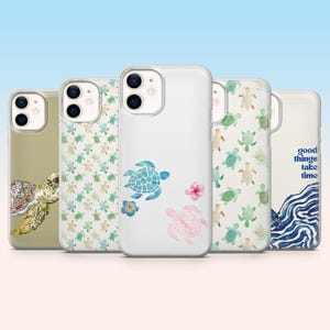 Cute Tortoise Phone Case Sea turtle Cover for iPhone 17, 16, 15, 14, 13, 12, Samsung S25, S24Fe, S23, S22, A16, A56, A54, Pixel 10, 9Pro, 8A