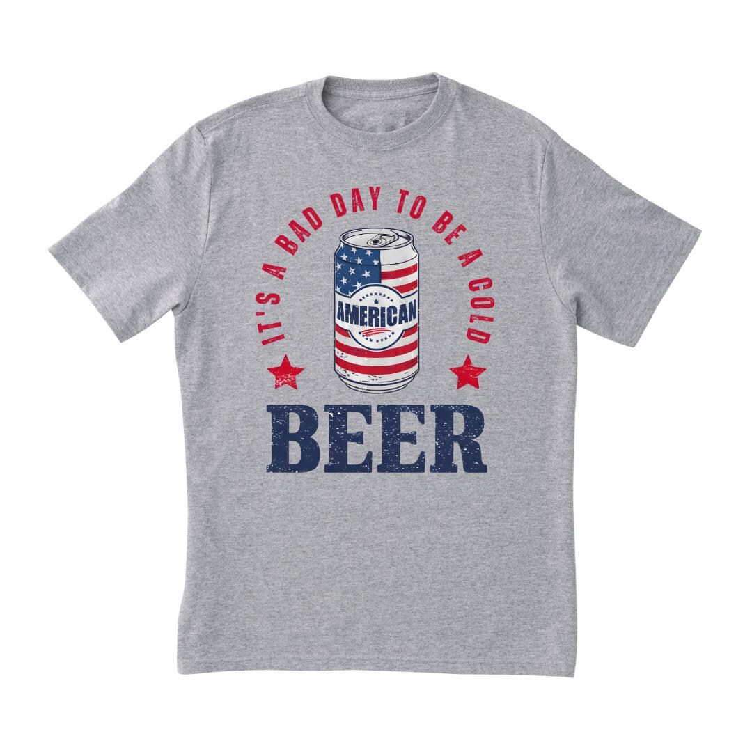 Trump Make 4th Of July Great Again Funny Drinking Beer T-Shirt For Men