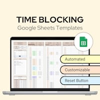Weekly Time Blocking Planner Spreadsheet 24 Hour Weekly Schedule ...