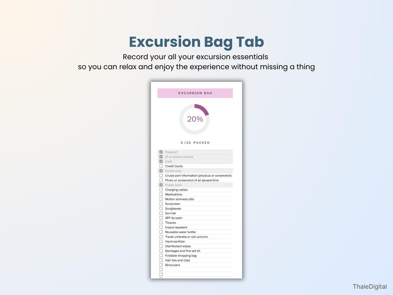 Editable Cruise Packing List Google Sheets Excel Spreadsheet Template ...