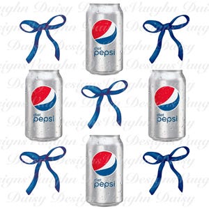 Preppy Coquette Bow Diet Pepsi PNG | Instant Digital Download