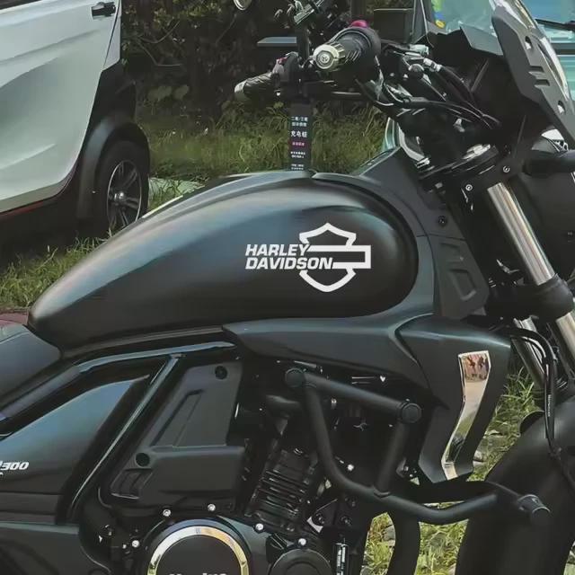 Fits Custom Lot Motorcycle Shield and Bar Harley Vinyl Decal ANY Color