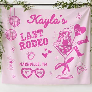 Disco Cowgirl Bachelorette Banner Decor Last Rodeo Nashville Bachelorette Decorations Western Bachelorette Sign Austin Bachelorette Tapestry