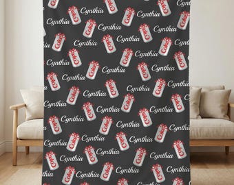 Personalized Diet Coke Blanket - Custom Coca Cola Diet Coke, Coke Zero Coca Cola Custom Can Blanket - Funny Coke Blanket, Coke Lover Blanket