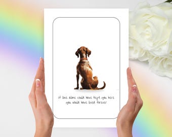 German Short Haired Pointer Sympathy Card, German Pointer Sympathy Card, Pet Condolence Card, Personalized Pet Sympathy Card, Dog Card, Dog