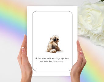 Shih Tzu Sympathy Card, Shih Tzu Condolence Card, Personalized Shih Tzu Gift, Personalized Dog Card, Shih Tzu Gift, Shih Tzu Card, Shih Tzu