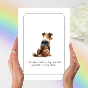 Carte de condoléances berger australien, carte de condoléances pour animal de compagnie, carte pliée, cadeau pour animal de compagnie, sympathie, cadeau de condoléances, carte de deuil, berger australien