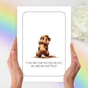 Cavalier King Charles Spaniel Beileidkarte, Spaniel Beileidkarte, Spaniel Beileidkarte, personalisiertes Haustier Geschenk, King Charles Spaniel