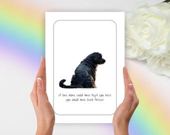 Portuguese Water Dog Sympathy Card, Portuguese Water Dog Gift, Personalized Dog Card, Pet Condolence Card, Personalized Pet Gift, Dog Breeds