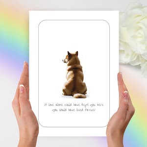 Shiba Inu condoleancekaart, Shiba Inu condoleancekaart, Shiba Inu-cadeau, Shiba Inu-kaart, gepersonaliseerd huisdiercadeau, gepersonaliseerde hondenkaart, Shiba Inu