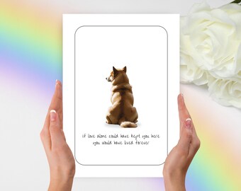 Shiba Inu Sympathy Card, Shiba Inu Condolence Card, Shiba Inu Gift, Shiba Inu Card, Personalzied Pet Gift, Personalized Dog Card, Shiba Inu