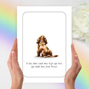 Cocker Spaniel Beileid Karte, Cocker Spaniel Beileid Karte, personalisierte Hund Beileid Karte, Hund Beileid Geschenk, Cocker Spaniel Geschenk, Hund