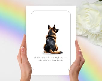 German Shepherd Sympathy Card, German Shepherdrd Gift, German Shepherd Condolence Card, Personalzied Dog Gift, Personalized Dog Card, Dog