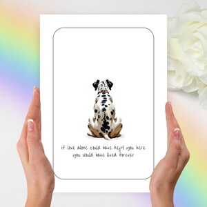 Cartão de condolências para dálmata, Cartão de condolências para dálmata, Cartão personalizado para animais de estimação, Presente pessoal para cães, Cartão de condolências para animais de estimação, Presente para amantes de cães, Dálmata
