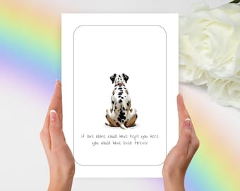 Dalmatian Sympathy Card, Dalmatian Condolence Card, Personalized Pet Card, Personal Dog Gift, Pet Condolence Crd, Dog Lover Gift, Dalmatian