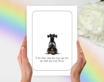 Miniature Schnauzer Sympathy Card, Miniature Schnauzer Condolence Card, Personalized Sympathy Card, Personalized Dog Gift, Schnauzer Card