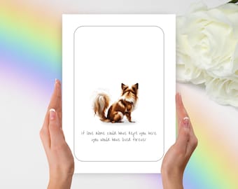 Papillion Sympathy Card, Papillion Condolence Card, Papillion Gift, Personalized Dog Gift, Personalized Pet Card, Pet Condolence Card, Dog
