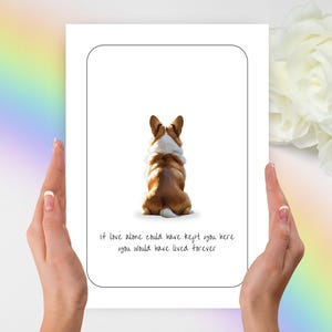 Pembroke Welsh Corgi Sympathy Card, Welsh Corgi Sympathy Card, Corgi Gift, Personalized Corgi Card, Pet Loss Card, Welsh Corgi Card, Corgi