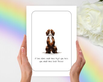 English Springer Spaniel Sympathy Card, English Springer Spaniel, Pet Sympathy Card, Personalized Sympathy Card,  Personalized Dog Gift, Dog