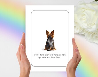 Yorkshire Terrier Sympathy Card, Yorkie Sympathy Card, Yorkie Condolence Card, Personalized Yorkie Gift, Pet Loss Card, Yorkie, Yorkshire