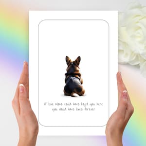 Black-and-Tan Corgi Sympathy Card, Black-Headed TriColor Corgi Card, Black Corgi Card, Black Corgi Sympathy Card, Black and Tan Corgi Card
