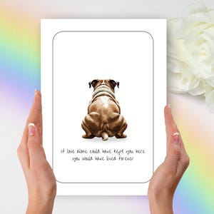 Bulldogge Beileid Karte, Bulldogge Beileid Karte, Bulldogge personalisierte Geschenk, Hund Beileid Karte, Haustier Sympathie Karte, Bulldogge Liebhaber Geschenk, Hund