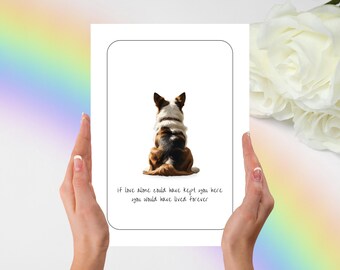 Australian Cattle Dog Sympathy Card, Pet Condolence Card, Folded Card, Pet Gift, Sympathy, Condolence Gift, Grief Card, Australian Cattle