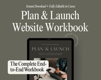 Website Planner Workbook | Content, SEO, Launch Checklist (PDF & Canva)