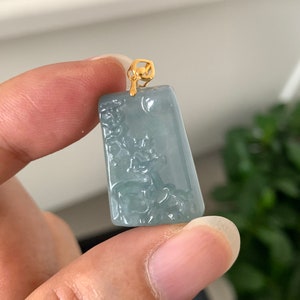 au750 18k Solid Gold Certified Burma Natural Jade Jadeite Deer Pendant Women Jewelry Sterling Silver Necklace Gifts
