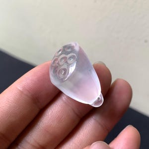 Certified Burmese Natural Quartz Ice Clear Transparent Jade Flower Lotus Necklace Jewelry Gift Women
