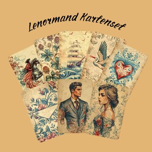 Elegantes Vintage Lenormand Kartendeck - 36 Karten
