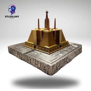 Jedi Temple 3D Print Stl File - Iconic Star Wars Architecture with Base and Building Sections
