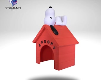Cartoon Puppy House STL File | 3D Printable Character Display Model